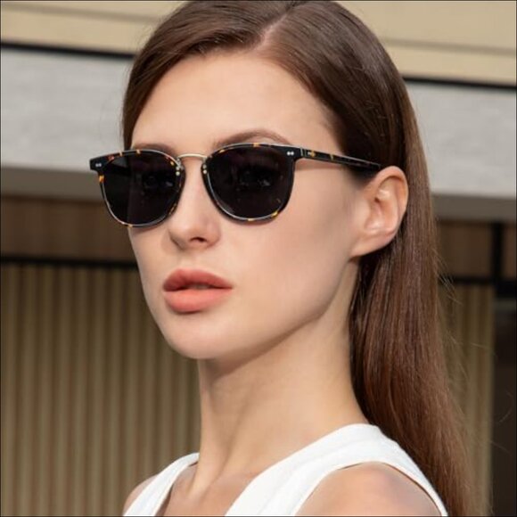 Retro Square Acetate Frame UV Protection Polarized Sunglasses Amazon.com: CARFIA Acetate Polarized Sunglasses for Men  main image 4